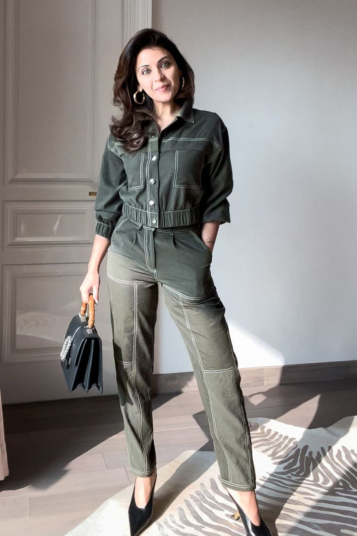 Nriti Shah In Our Emma Olive Pants