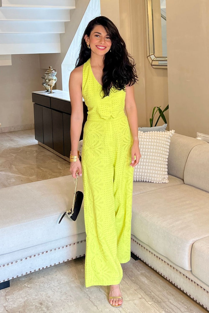 Radhica Diwan In Our Briana Halter Jumpsuit