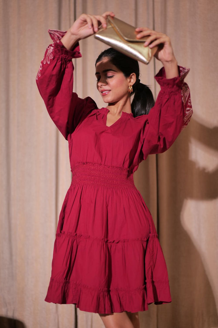 Ayushi Rajput In Our Stella Red Dress