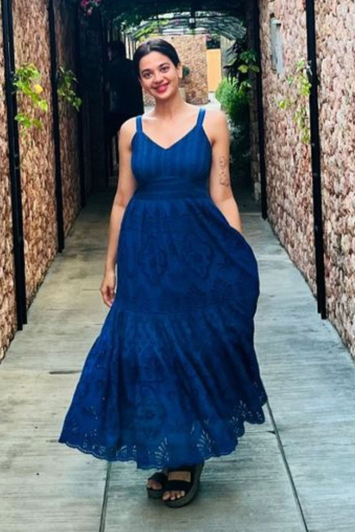 Tushita Mehta In Our Ellie Schiffli Dress