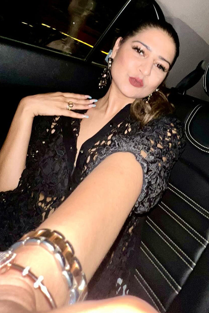 Deepika Ghose In Our Amber Black Blouse