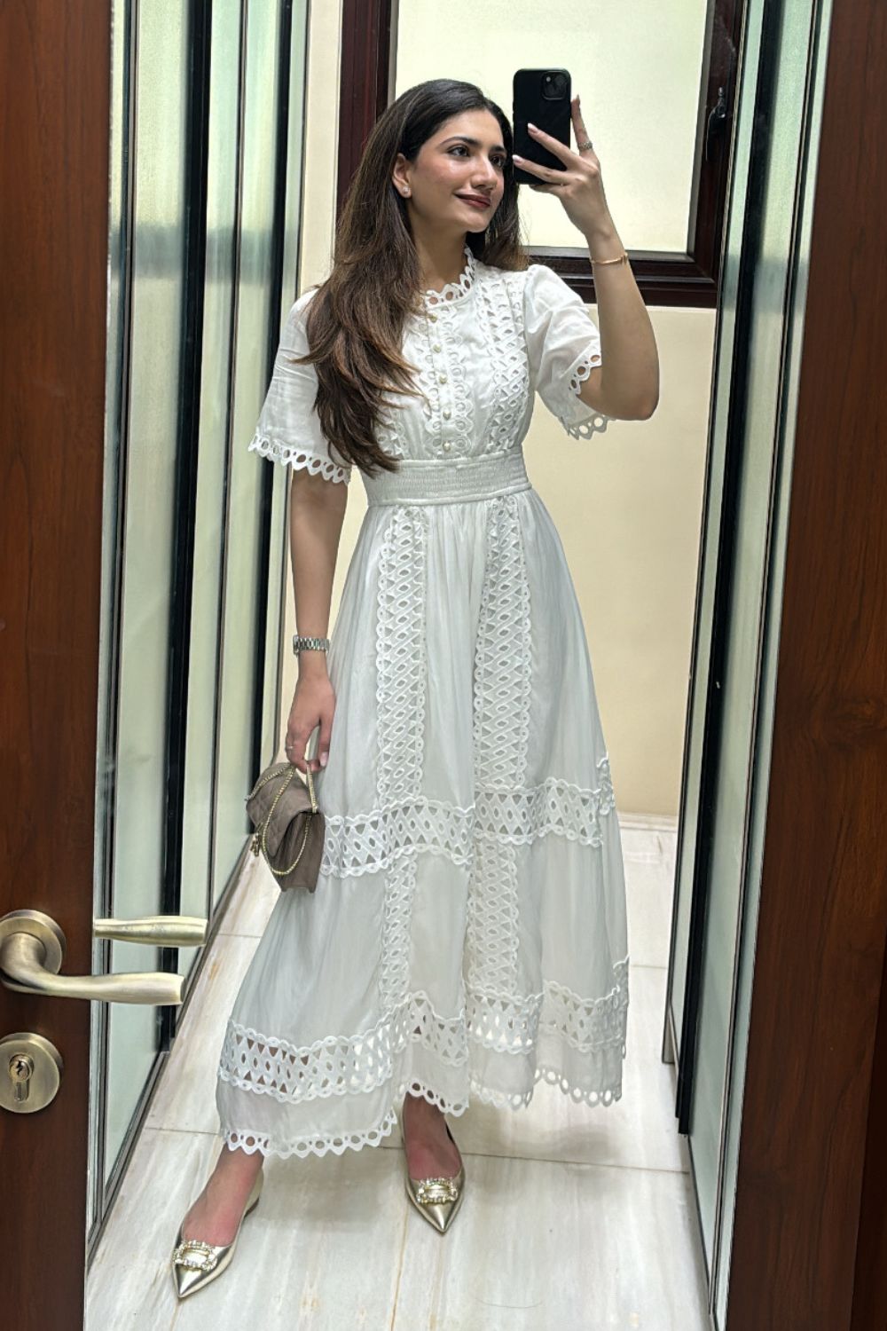 Sneha Adwani In Our Sabrina White Dress