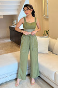 Radhica Diwan In Our Eden Olive Top