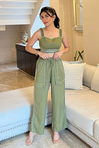Radhica Diwan In Our Eden Olive Pant