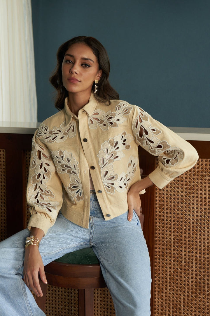 Hannah Khan In Our Cheryl Embroidered Jacket