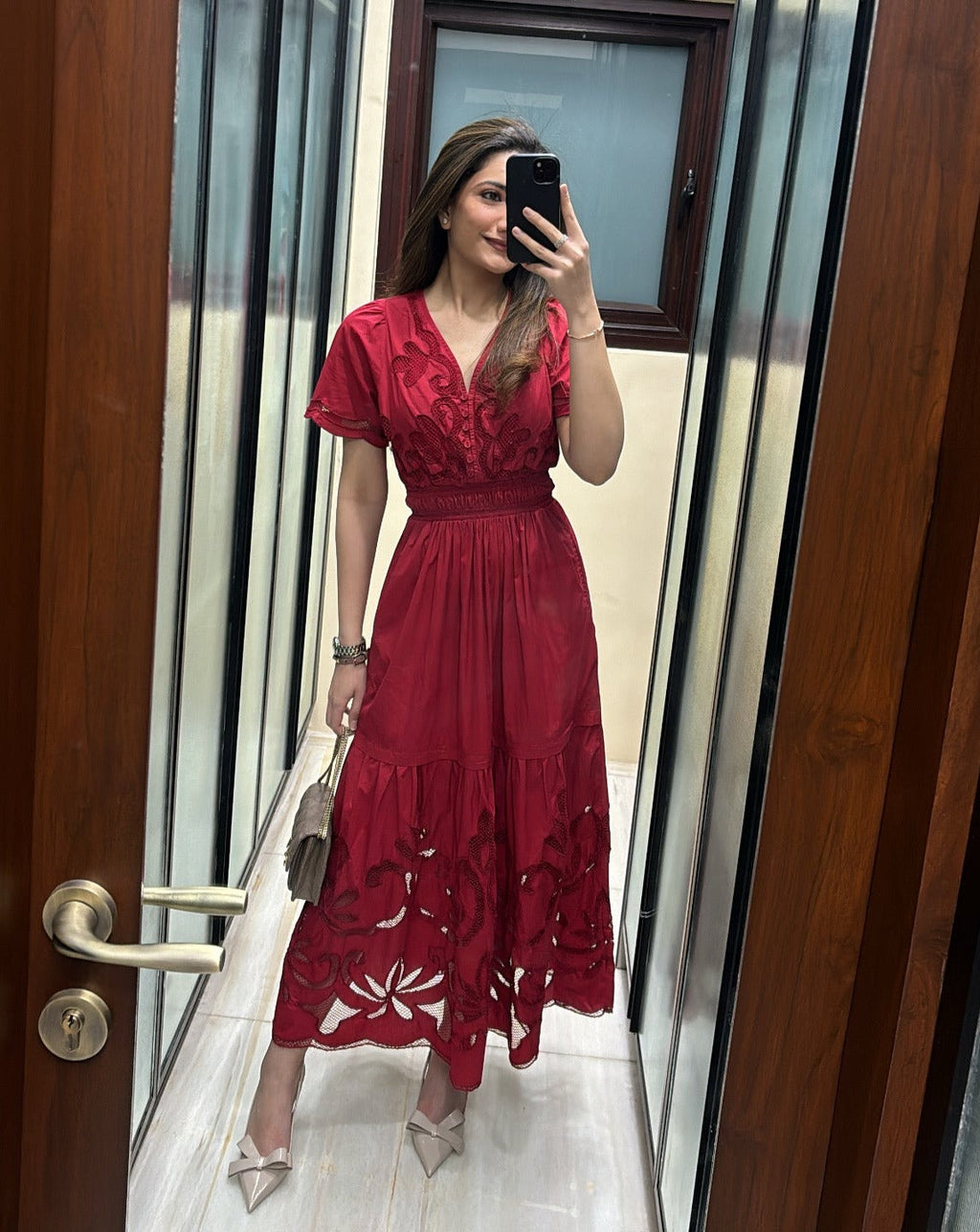 Tushita Mehta In Our Ava Red Dress