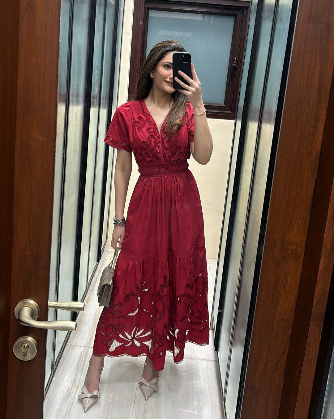 Tushita Mehta In Our Ava Red Dress