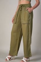 Radhica Diwan In Our Eden Olive Pant