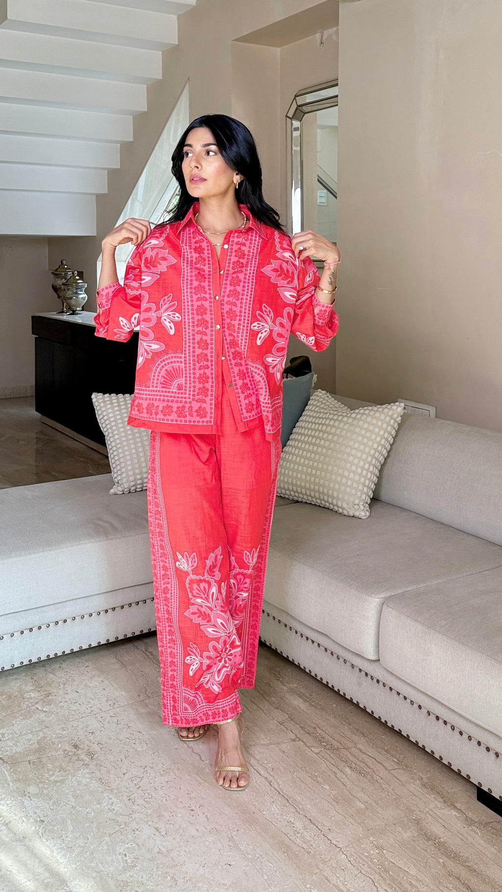 Radhica Diwan in our Sofia Printed Blouse