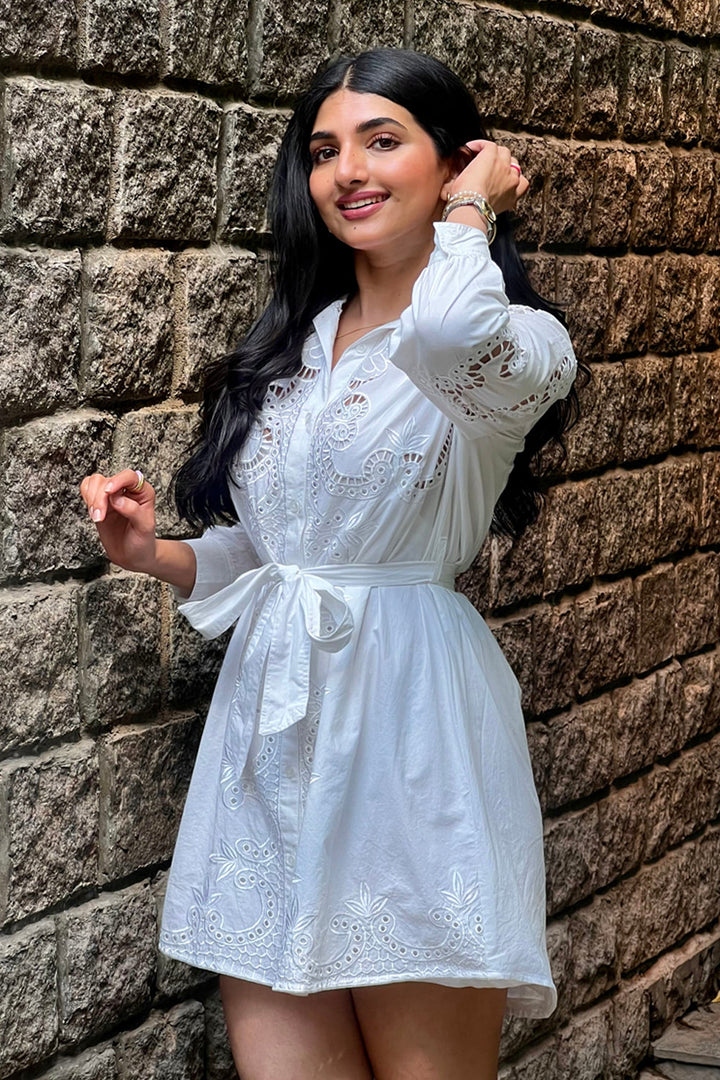 Esha Rao In Our Paige Cut-Work Dress