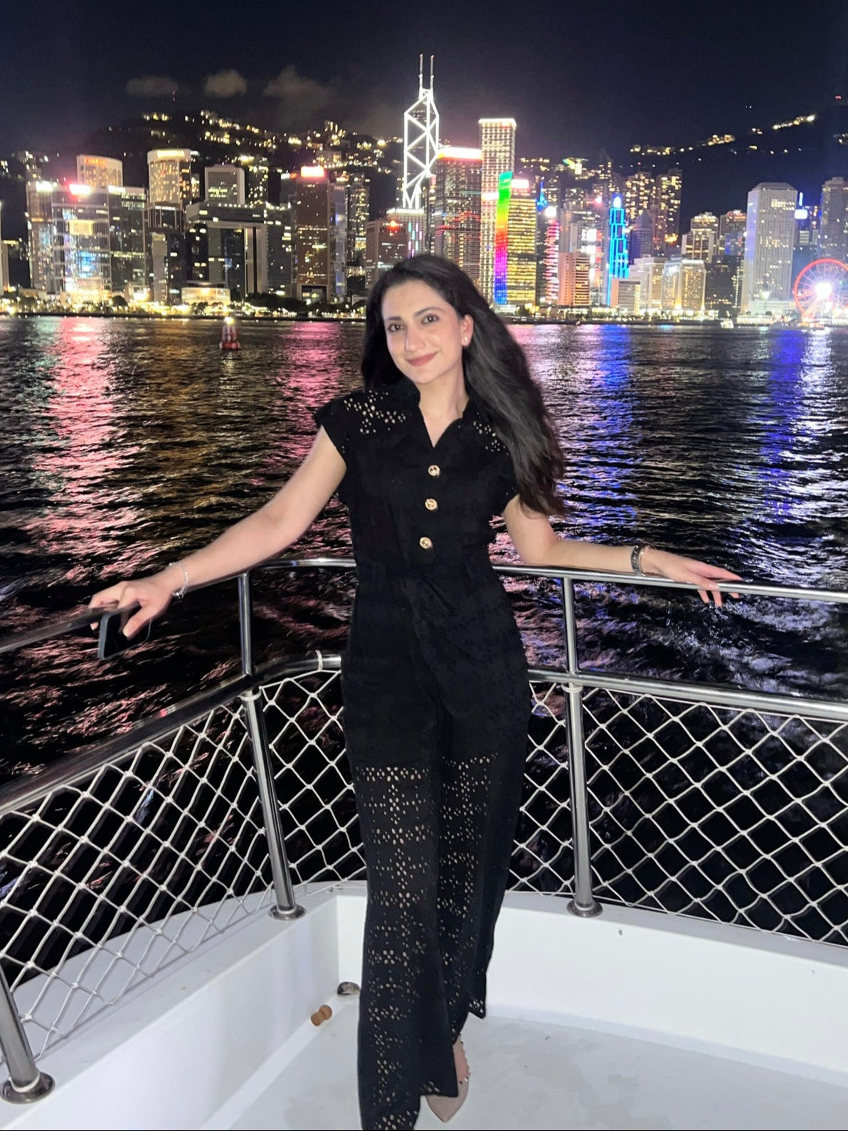 Tushita Mehta in our Lara Schiffli Jumpsuit