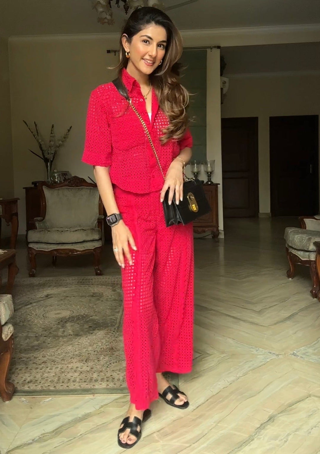 Clara Red Trouser