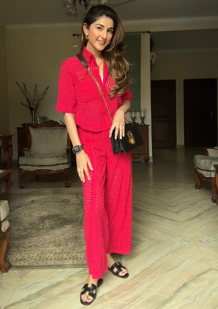 Clara Red Trouser