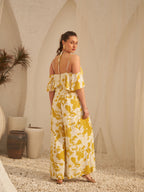 Sanjan Batra In Our Yellow Floral Jumpsuit