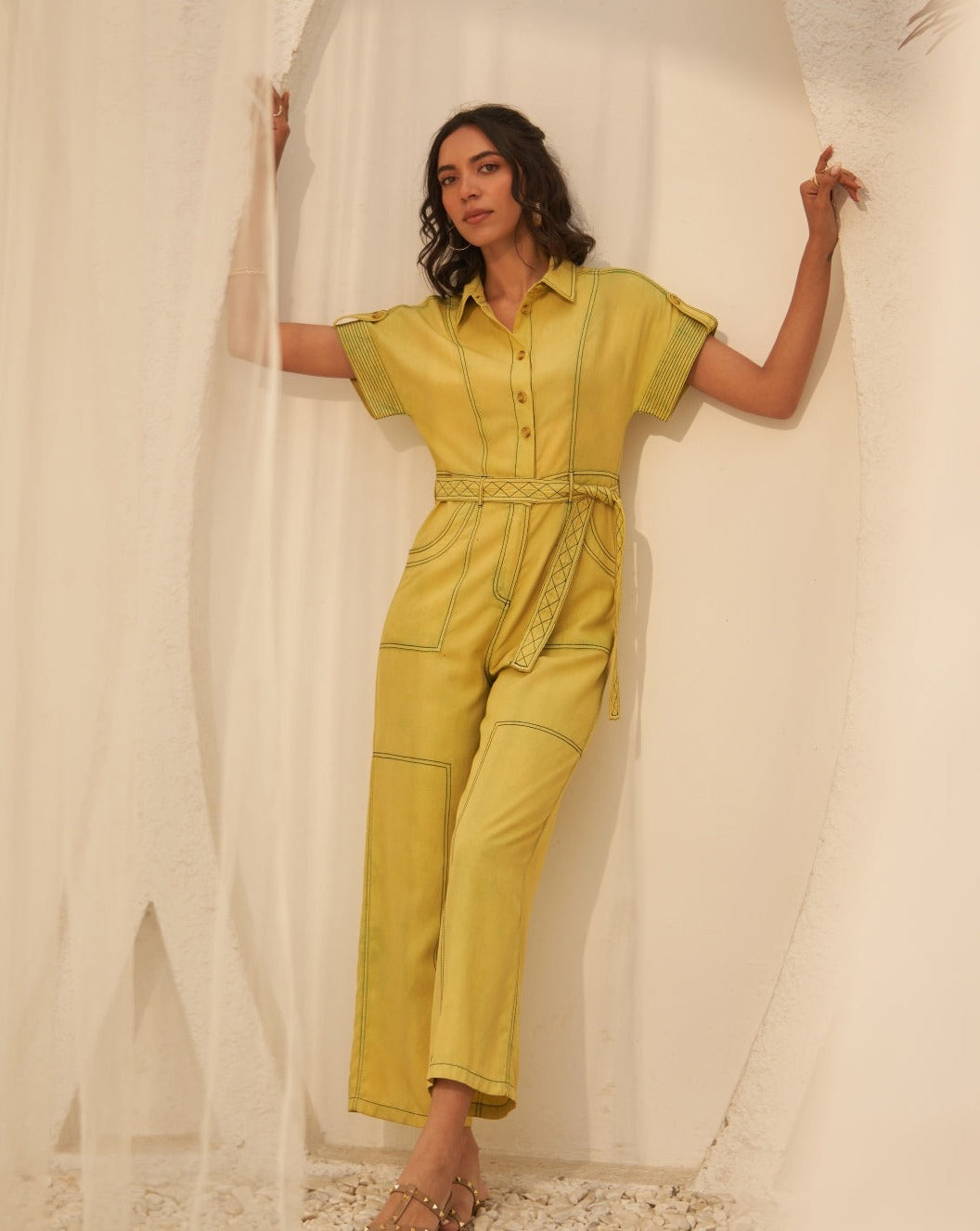 Vaishali Jain In Our Adele Lime Jumpsuit