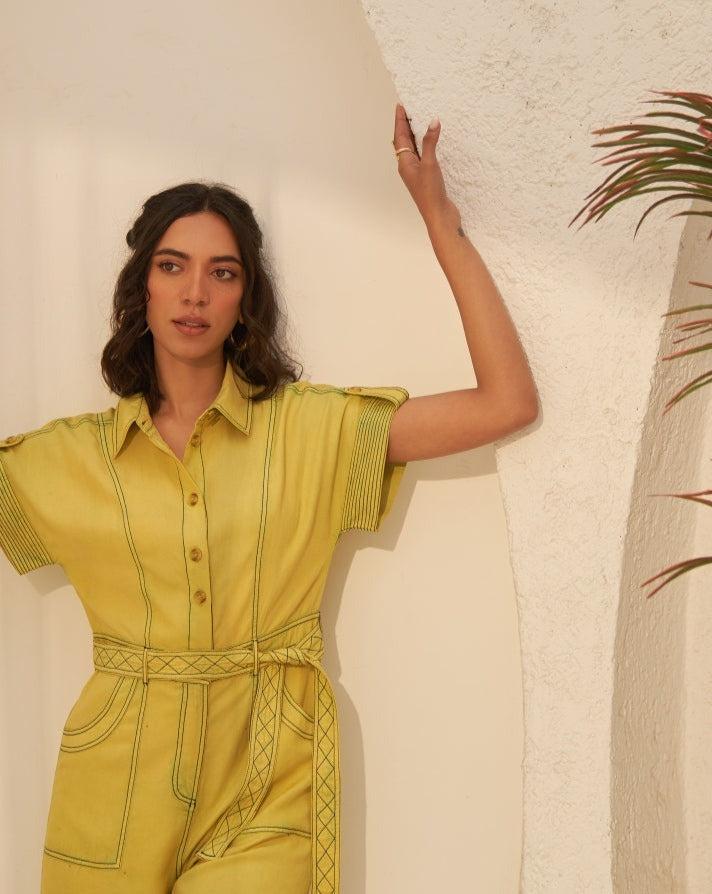 Vaishali Jain In Our Adele Lime Jumpsuit