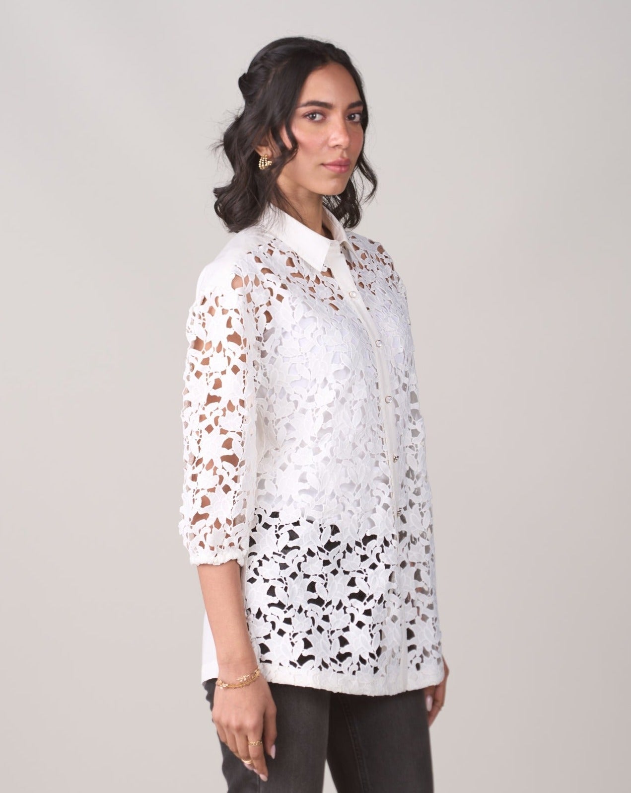 Deepika Ghose In Our Amber White Blouse