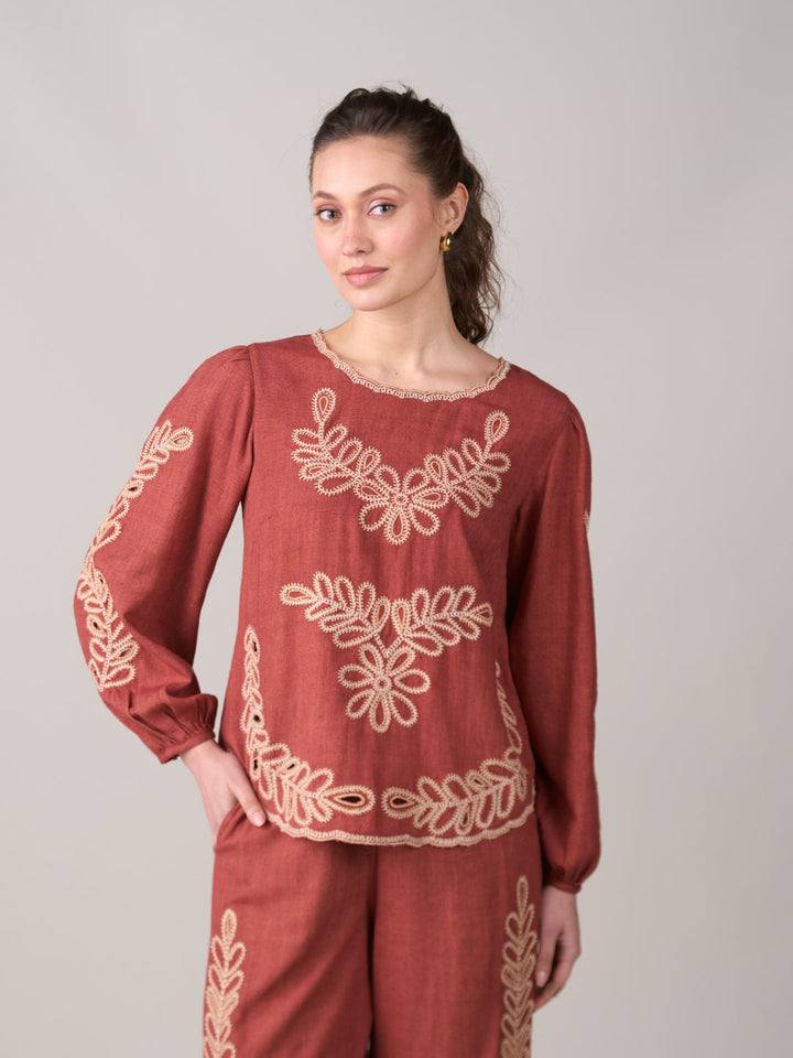 Isha Sutaria In Our Jane Embroidered Top