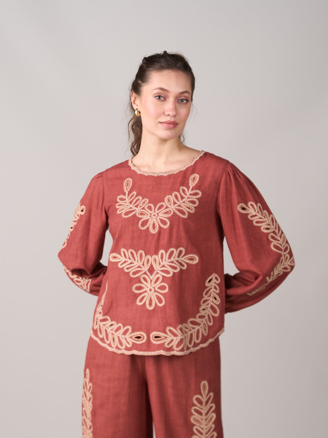 Isha Sutaria In Our Jane Embroidered Top