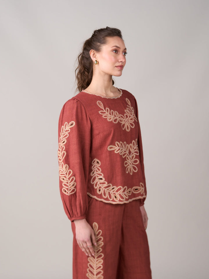 Isha Sutaria In Our Jane Embroidered Top