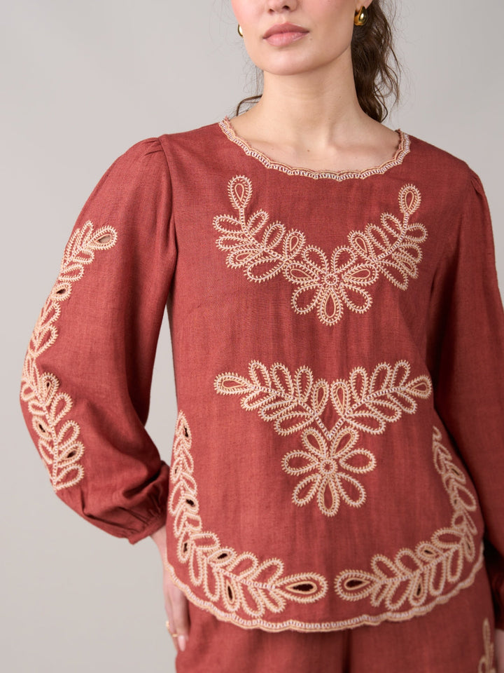 Isha Sutaria In Our Jane Embroidered Top