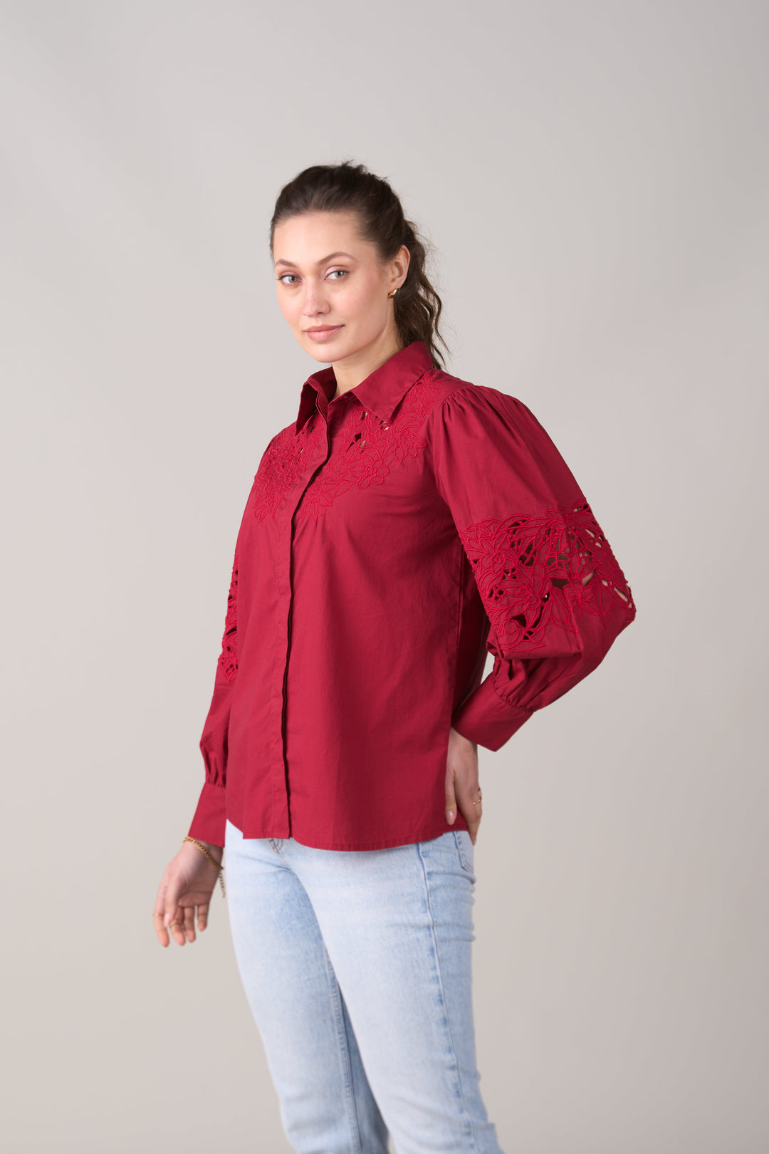 Sara Red Shirt