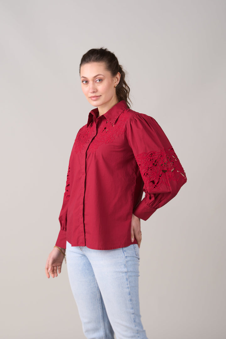 Sara Red Shirt