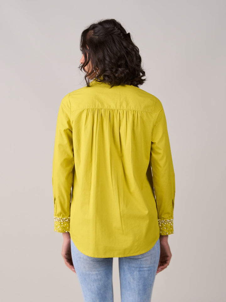 Malika Mehta In Our Sophie Lime Shirt