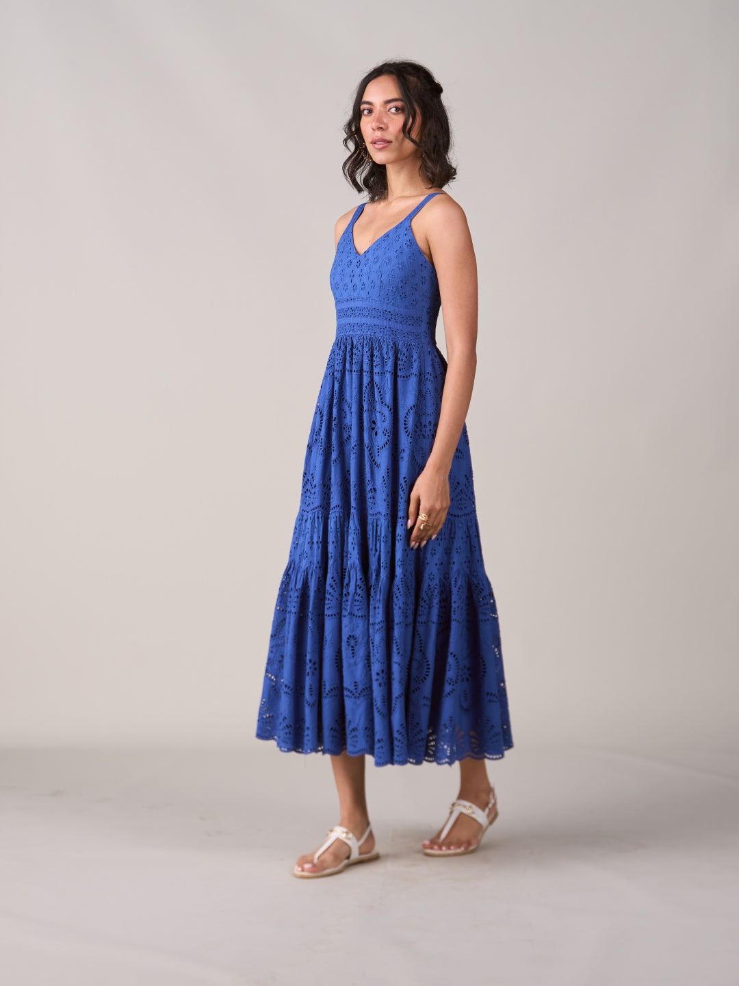 Tushita Mehta In Our Ellie Schiffli Dress