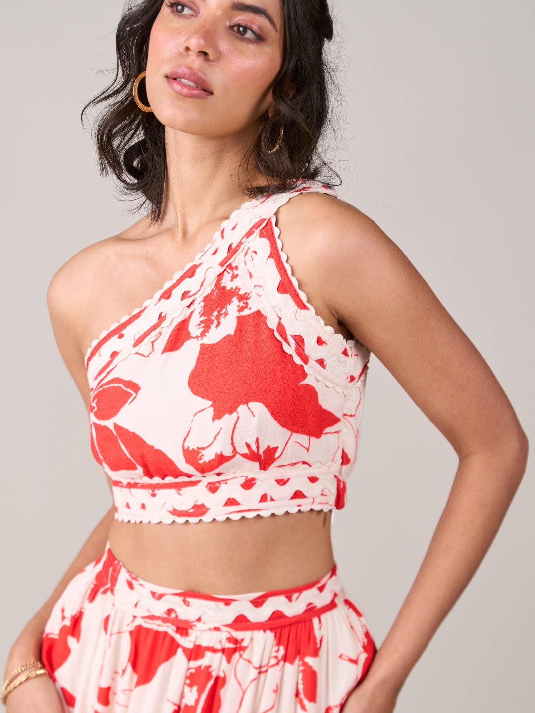 Sanjan Batra In Our Lina One Shoulder Top