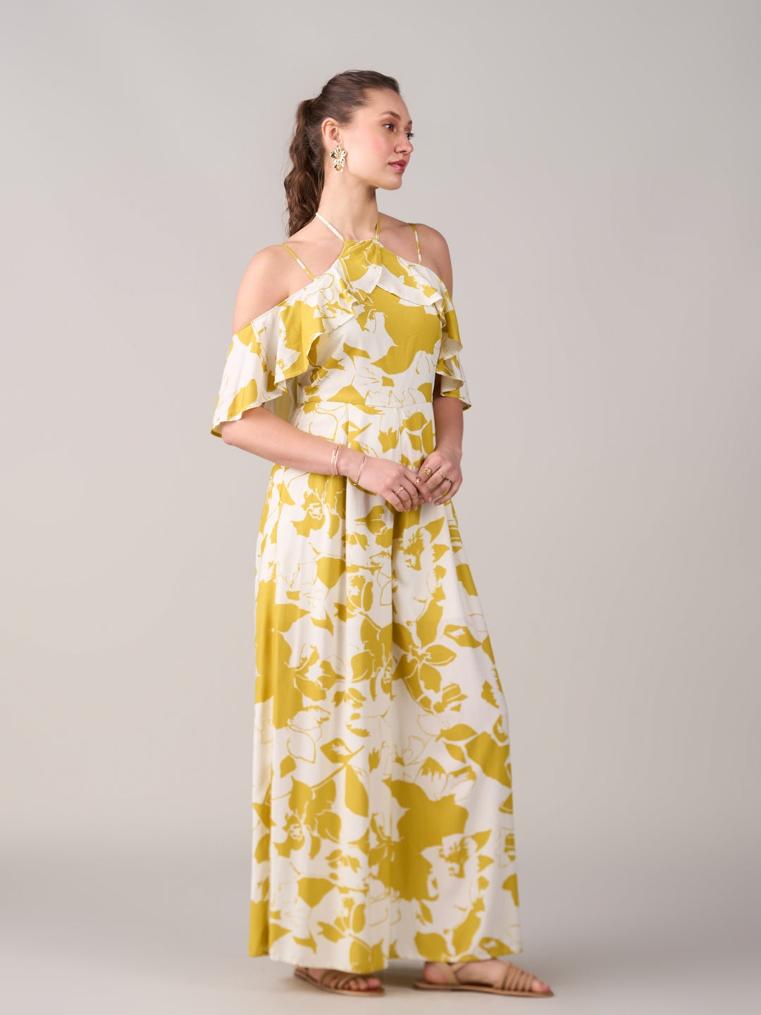 Sanjan Batra In Our Yellow Floral Jumpsuit