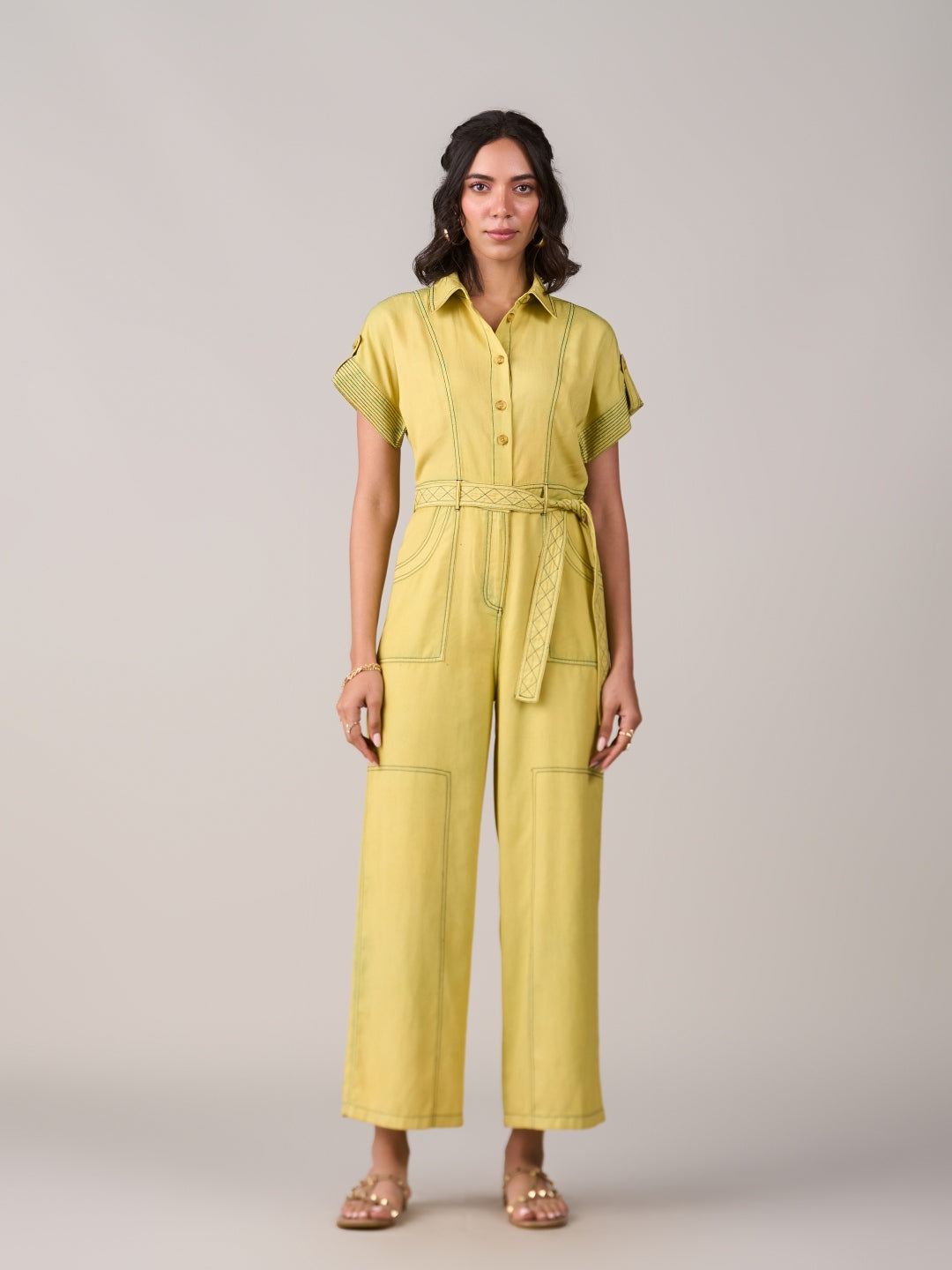 Vaishali Jain In Our Adele Lime Jumpsuit