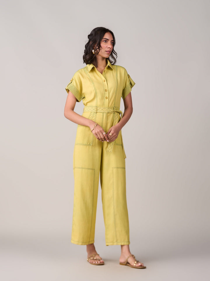 Vaishali Jain In Our Adele Lime Jumpsuit