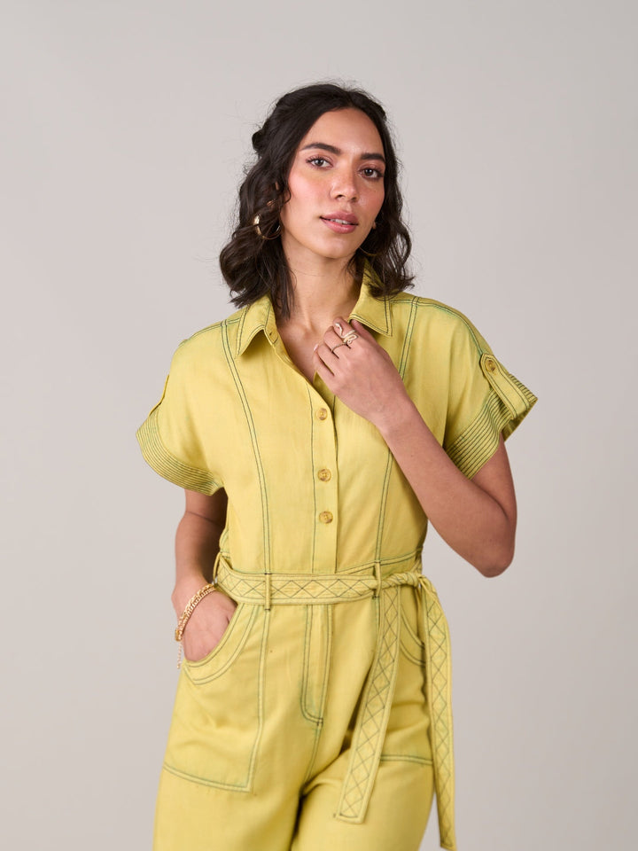 Vaishali Jain In Our Adele Lime Jumpsuit