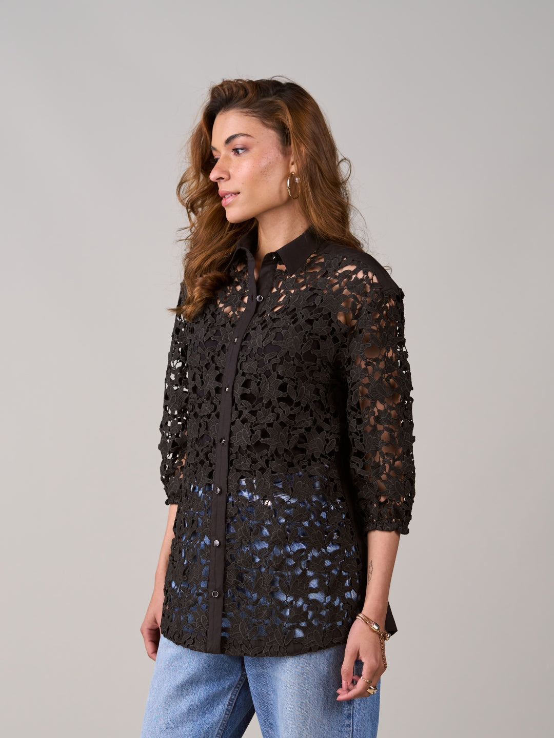 Deepika Ghose In Our Amber Black Blouse