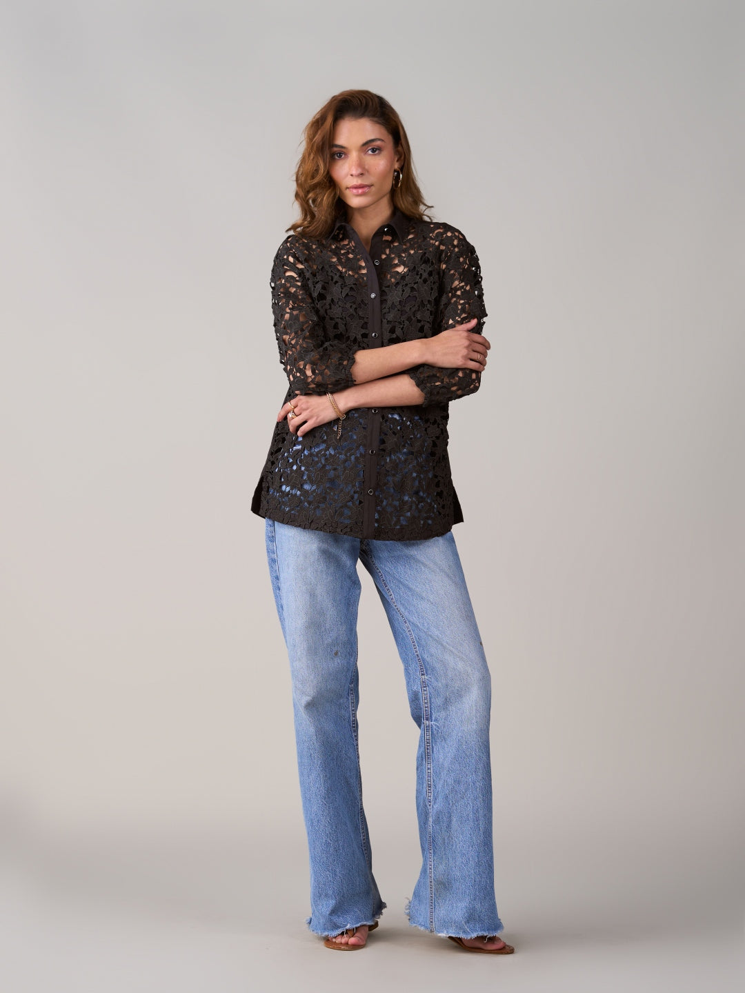 Deepika Ghose In Our Amber Black Blouse
