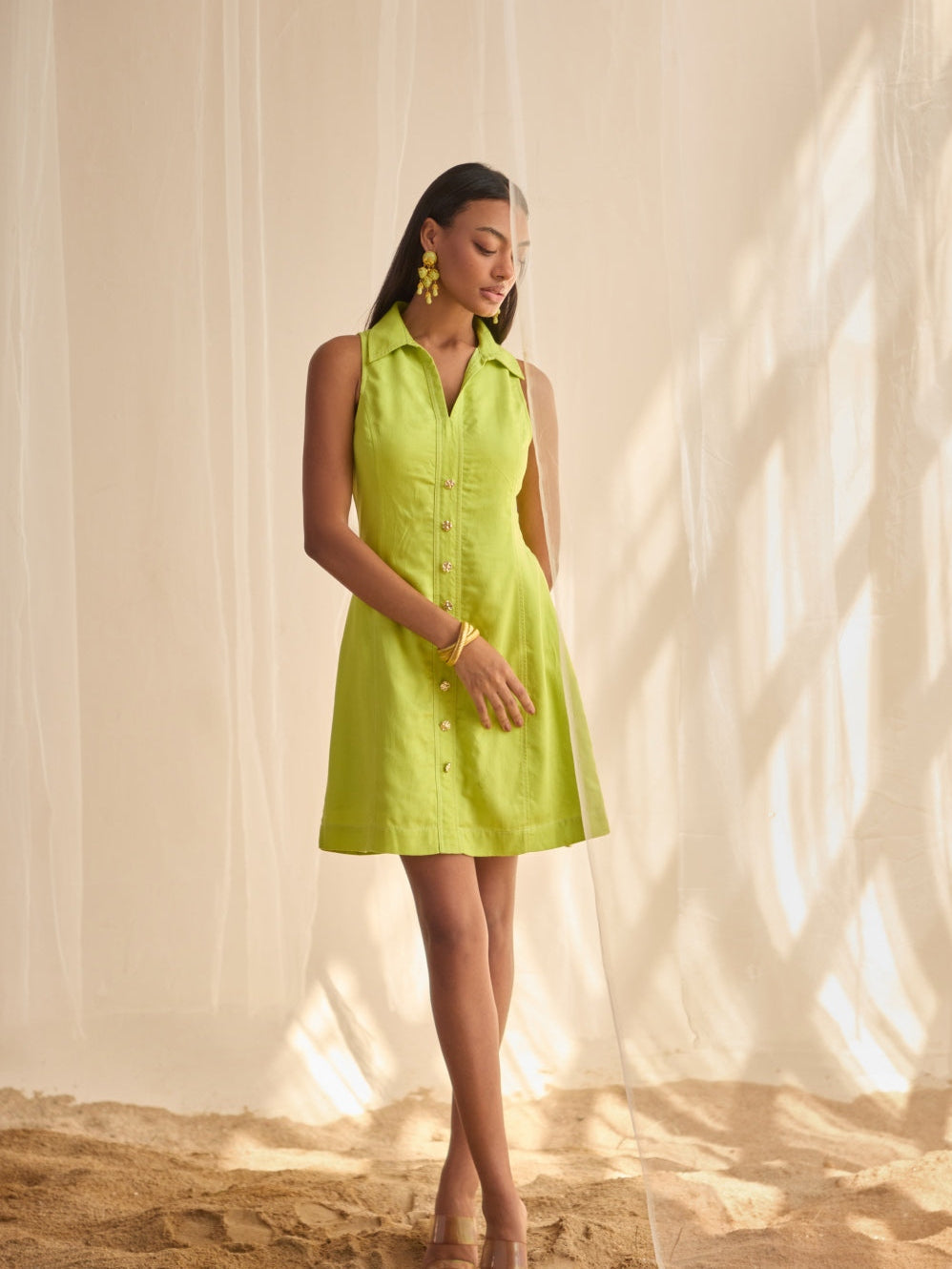 ⁠Kaashni Kapoor in our Jenny Lime Dress
