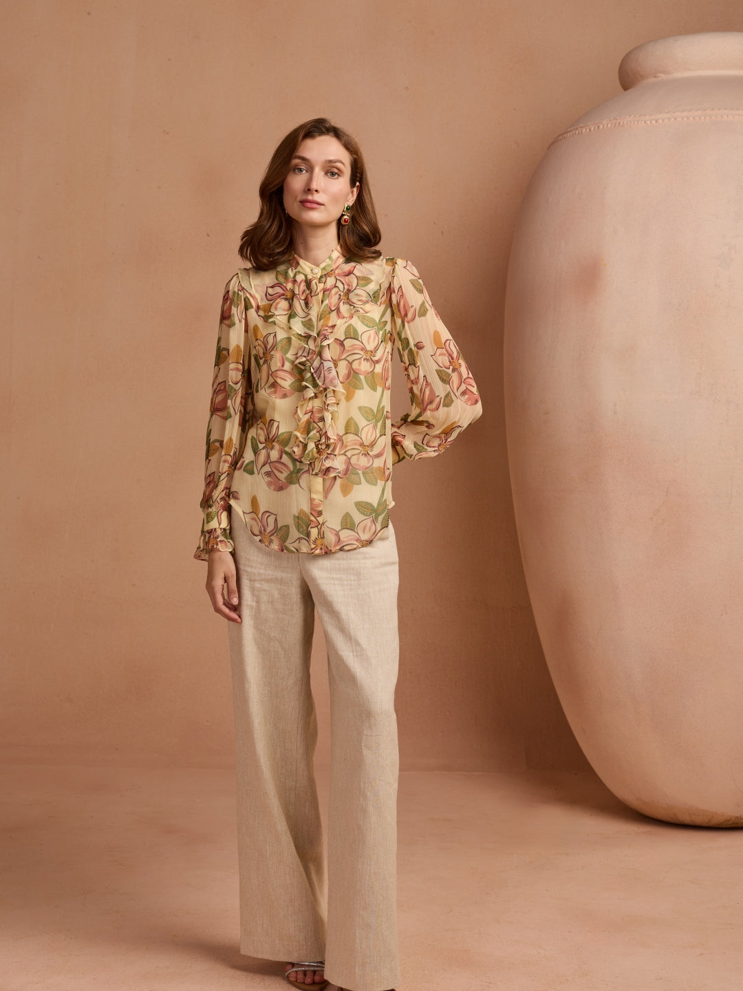 Kiara Ruffle Chiffon Top