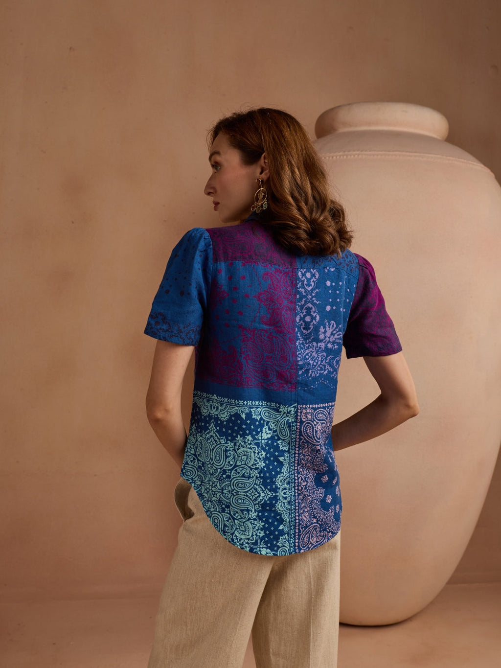 100% Linen Printed Shirt