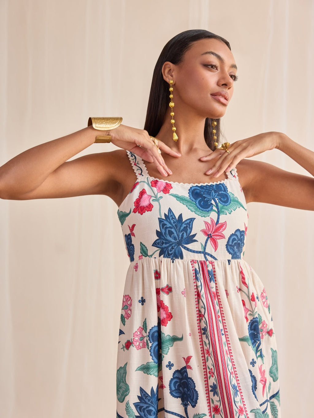 Inayat Dhawan in our Kaitlyn Printed Maxi