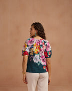 100% Linen Printed Top