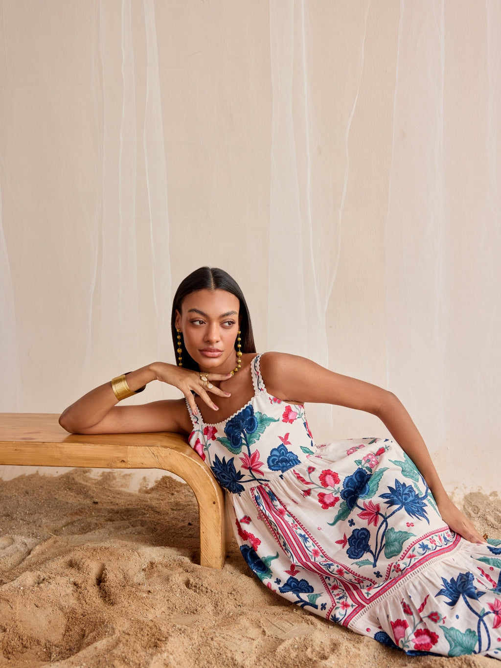 Inayat Dhawan in our Kaitlyn Printed Maxi