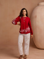 Julianne Embroidered Top