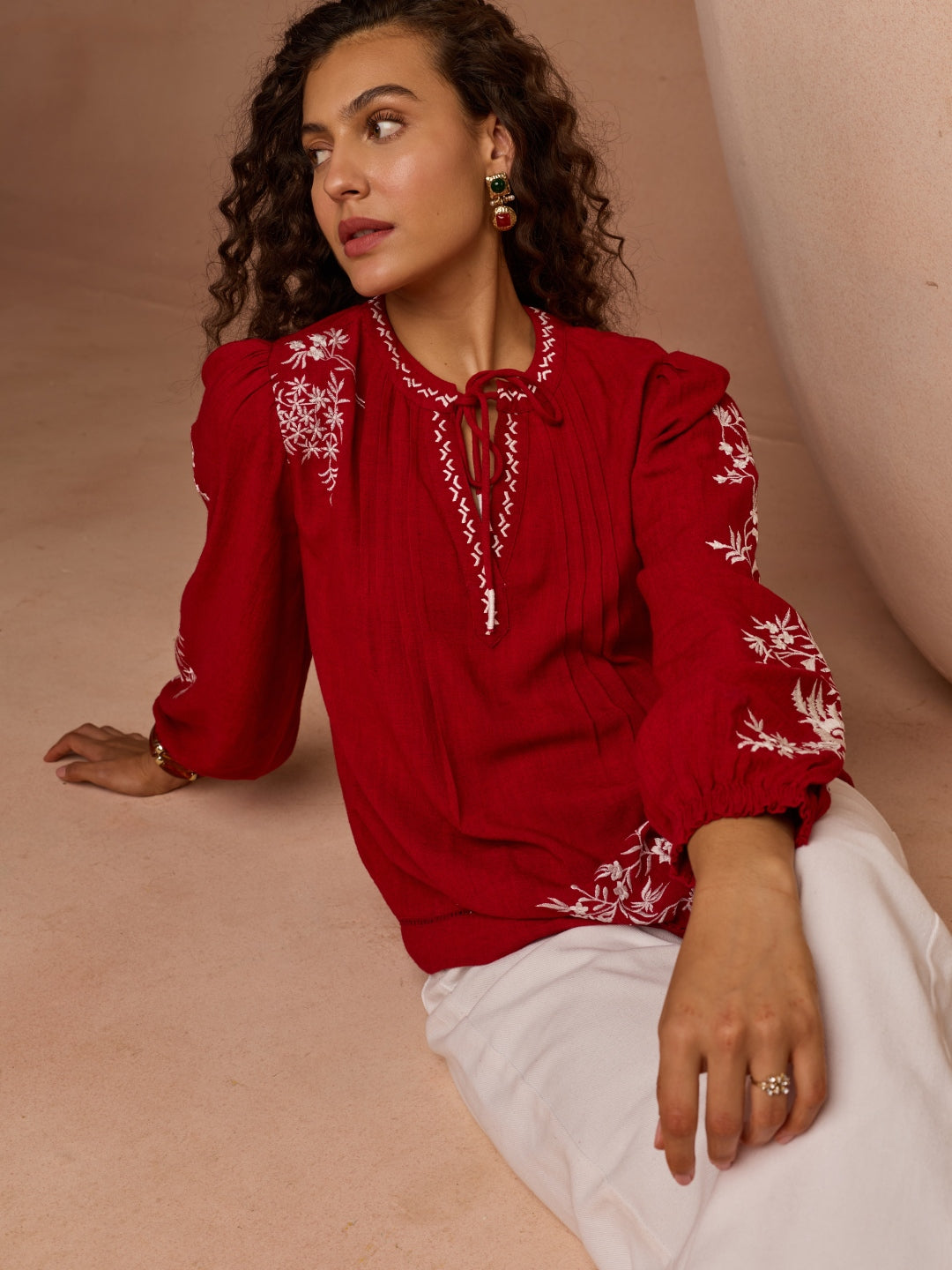 Julianne Embroidered Top