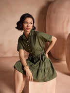Harper Olive Dress