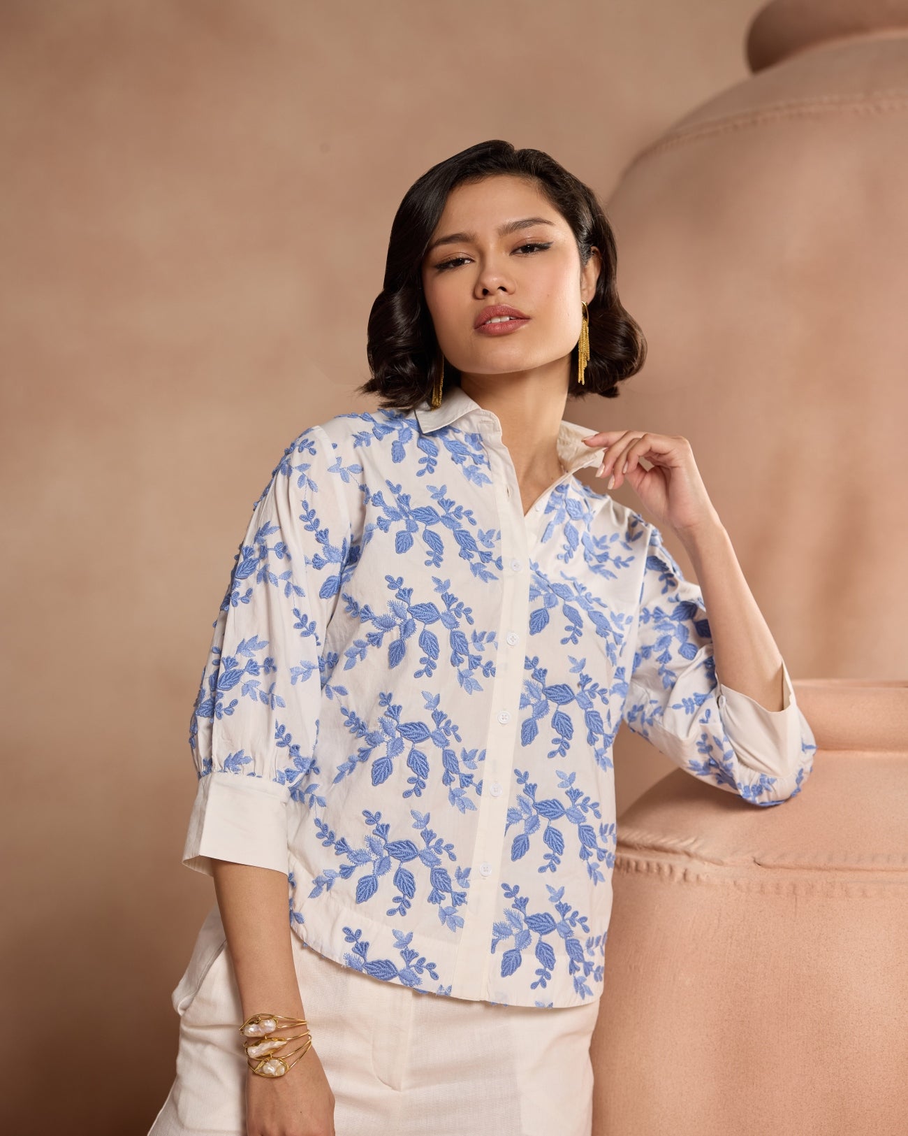 Faye Floral Embroidered Shirt