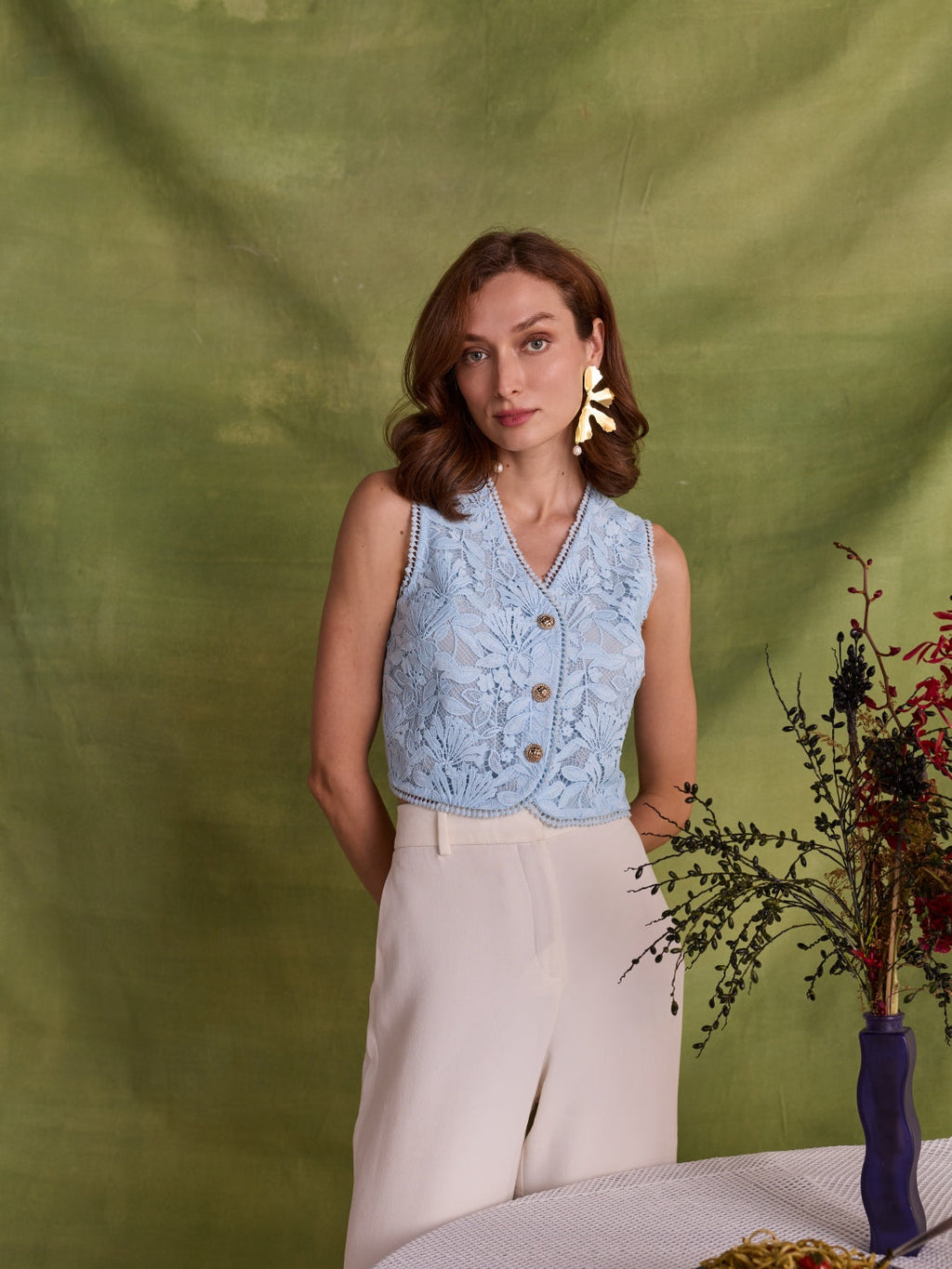 Tushita Mehta in our Natalie Lace Top