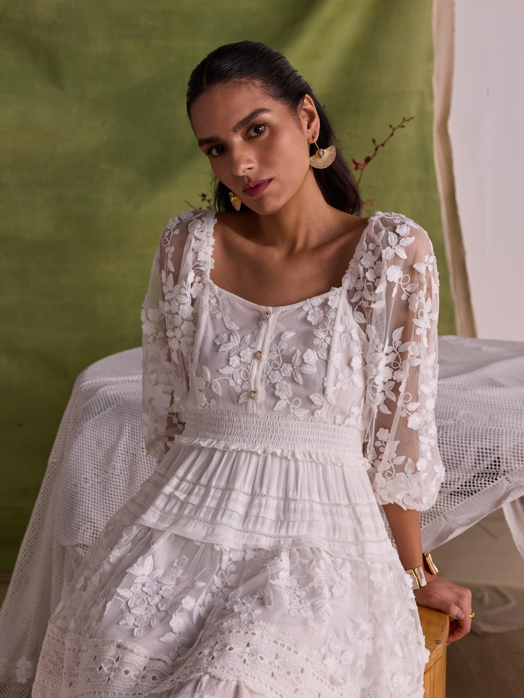 Evelyn 3D Floral Dress