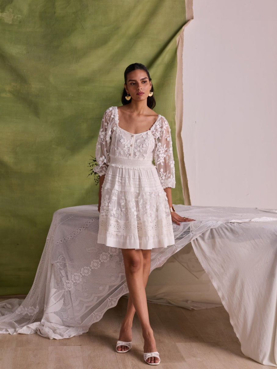 Evelyn 3D Floral Dress