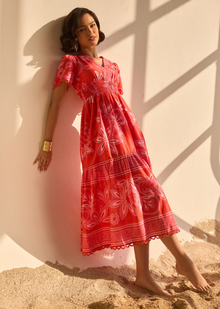 ⁠Kaashni Kapoor in our Sofia Red Maxi